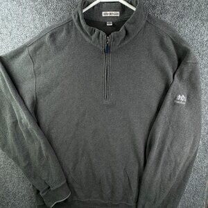 Peter Millar Pullover Men 2XL 1/4 Zip Sweater Hurstbourne Golf Club KY Gray
